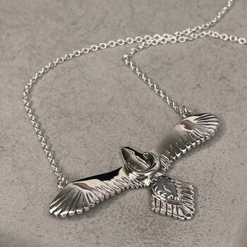 Sterling Silver Eagle Moonstone Necklace, Spirit Animal, 12 of 12