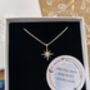 Handmade Sterling Silver North Star Birthstone Christmas Necklace: June Birthstone, thumbnail 3 of 12