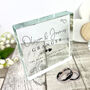 Personalised Wedding Script Text Crystal Token, thumbnail 4 of 5