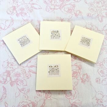 Set Of Four Floral Handmade Cards, 2 of 10