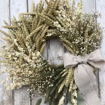 Handmade Dried Wheat Wreath, 4 of 10