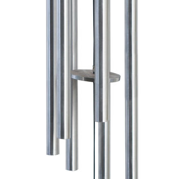 Engraved 30 Inch Aluminium Wind Chime Silver Finish, 3 of 9
