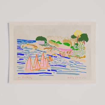 Sailing Art Print Boats On The Water Scene Poster, 4 of 9