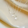Sterling Silver Modern Initial Charm Necklace, thumbnail 5 of 8