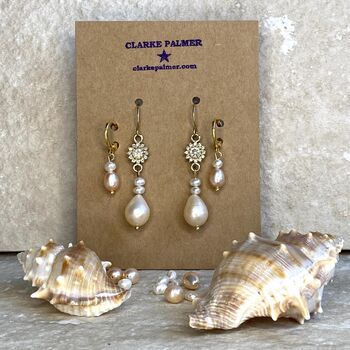Dainty Classic Pearl Drop Earrings, 3 of 5
