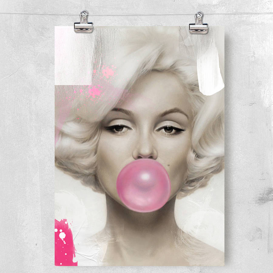 Marilyn Monroe Urban Art Print Or Canvas Six Sizes By I Love Design 6574