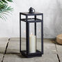 Pair Of Classic Black Candle Lanterns, thumbnail 2 of 3