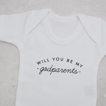 Will You Be My Godparent Baby Bodysuit, 3 of 4