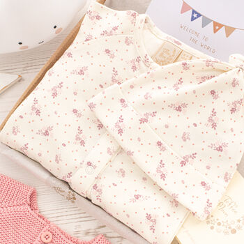 Personalised Baby Girl Blossom Embroidered Cardigan Gift, 7 of 12