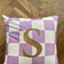 Personalised Checkerboard Cushion Cover, thumbnail 3 of 3
