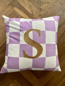Personalised Checkerboard Cushion Cover, 3 of 3