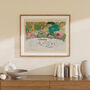 Wild Swimming Art Print Open Water Swimming Scene Poster, thumbnail 6 of 9