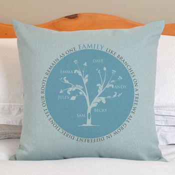 Personalised Family Tree Circle Cushion, 6 of 6