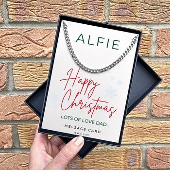 Stainless Steel Christmas Necklace Gift For Him, 8 of 8