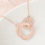 Personalised Rose Gold Plated Intertwined Necklace, thumbnail 3 of 5