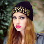 Knitted Beanie Luxe Embellishment Multiple Colours, thumbnail 2 of 4