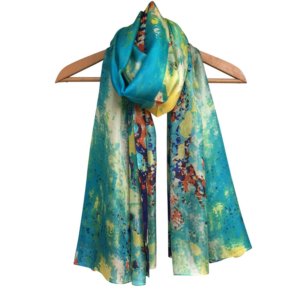 Large 'Tropical Paradise' Pure Silk Scarf, 1 of 2