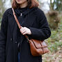 Personalised Embossed Custom Faux Leather Satchel Cross Body Bag, thumbnail 6 of 8