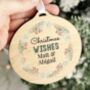 Personalised Wreath Wooden Decoration, thumbnail 4 of 5