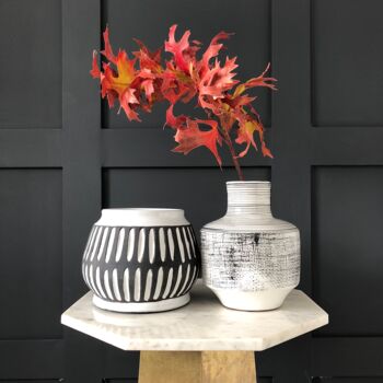 Black And White Patterned Vase, 3 of 7