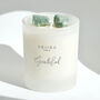 Grateful Green Aventurine Crystal Candle, thumbnail 1 of 7