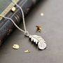 Silver Feather Necklace, thumbnail 1 of 9