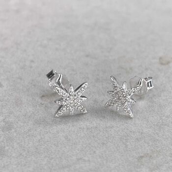 Sterling Silver North Star Studs, 5 of 9