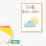 'Hello Sunshine' Nursery Typography Print, thumbnail 4 of 6