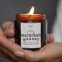 Marathon Runner Gifts, Funny Smells Like A Marathon Candle With Matches, thumbnail 4 of 11