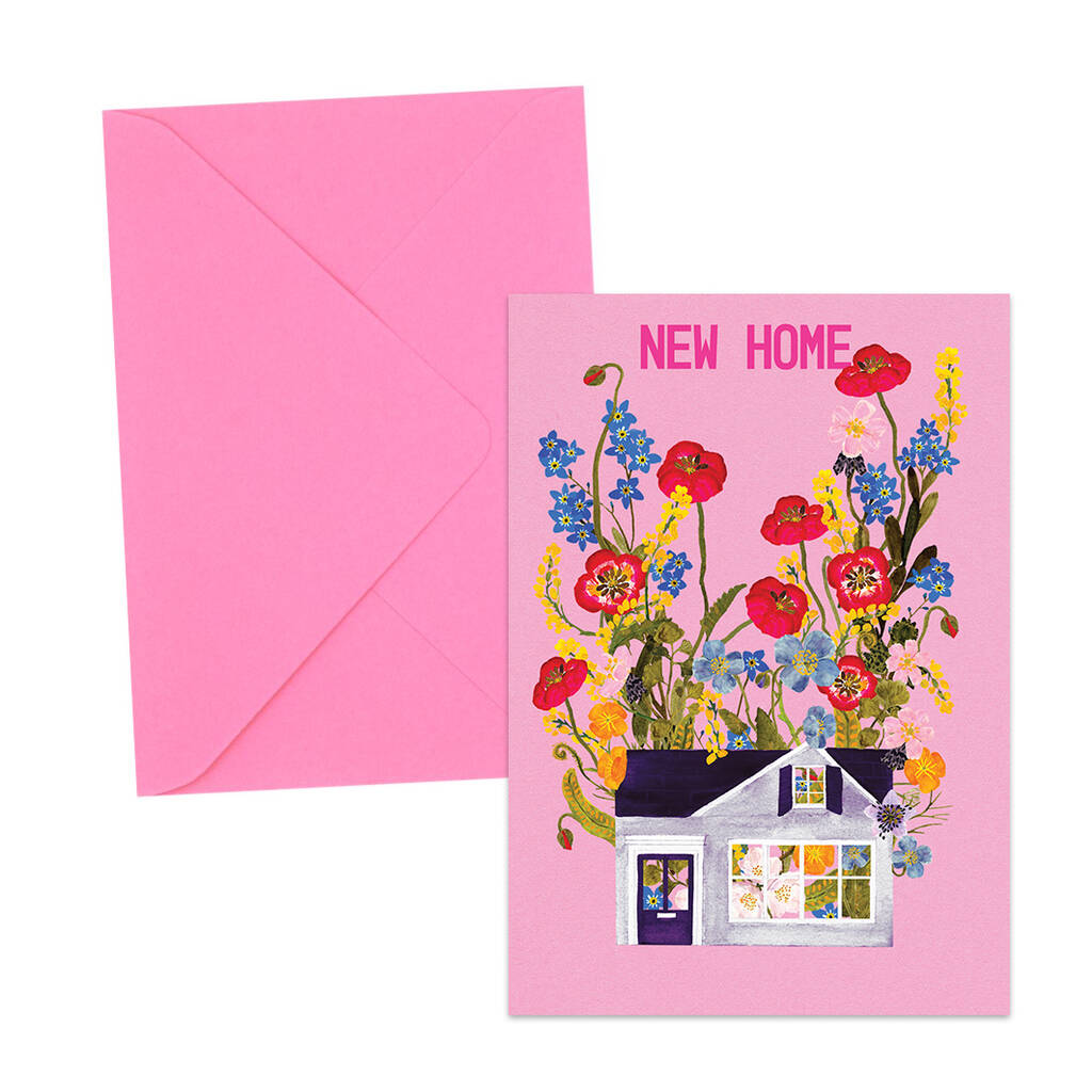 New Home Floral Card