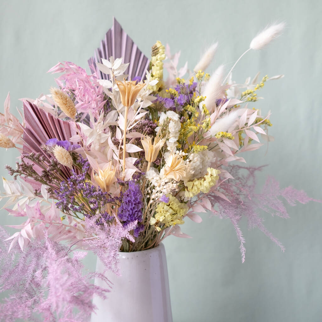 Pastel Dried Flower Bouquet By For Keeps