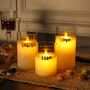 Three Glass Flameless Battery Operated LED Candles, thumbnail 4 of 6