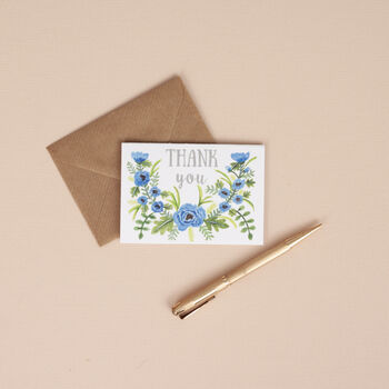 Set Of Six Floral Mini Thank You Cards, 5 of 11