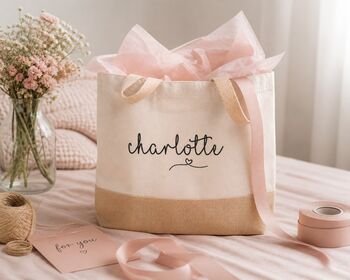 Personalised Name Jute Bag Deluxe, 3 of 3