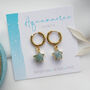 Aquamarine Star Hoop Earrings, thumbnail 2 of 10