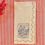 Set Of Six Embroidered Christmas Condiment Napkins, thumbnail 2 of 11