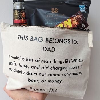 'This Bag Belongs To Dad' Canvas Pouch, 2 of 3