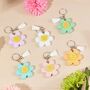 Bright Retro Flower Keyring, thumbnail 1 of 2