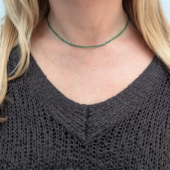 Green Aventurine Gemstone Beaded Necklace, 2 of 6