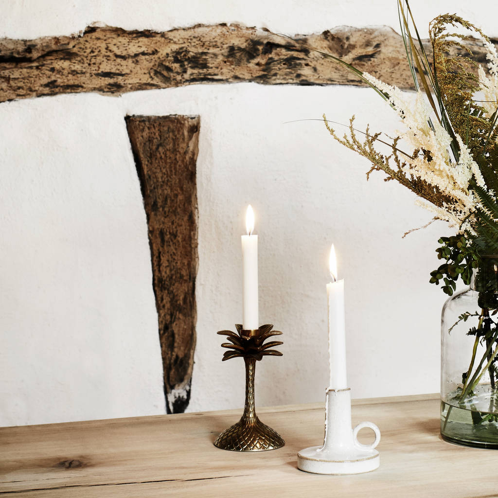 Antique Gold Palm Tree Candle Holder By Posh Totty Designs ...