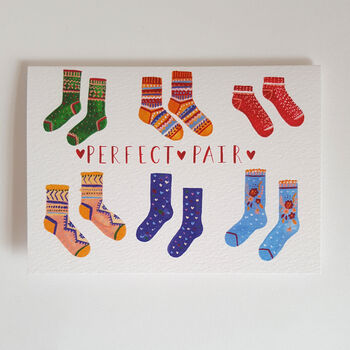 Perfect Pair Sock Greetings Card, 3 of 6