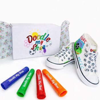 Childrens/ Kids Shoe Laces Football/ Rainbow Design, 6 of 6