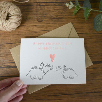 Mummysaurus Dinosaur Happy Mother's Day Card, 2 of 4