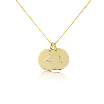 Westbourne 9ct Yellow Gold Disc Duo Necklace, 3 of 4