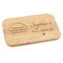 Personalised Heart Wooden Tea And Biscuit Coaster Tray, thumbnail 6 of 8