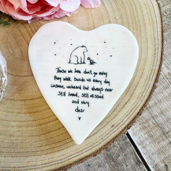 Porcelain Coaster Those We Love Don't Go Away Rememberance Loved One, 3 of 3