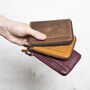 Personalised Leather Card Holder Wallet With Zip, thumbnail 8 of 8