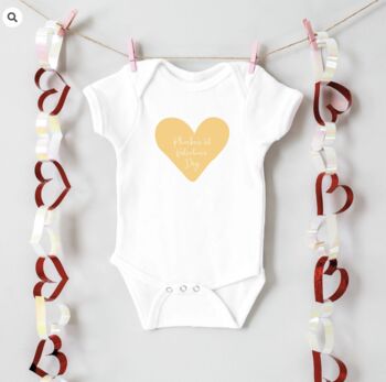 Personalised 1st Valentines Babygrow, 4 of 5