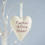 Personalised 1st Valentines Day Hanging Heart Gift For Baby Boy Or Girl, thumbnail 4 of 12
