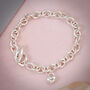 Lifetime Solid Silver Heart Charm Bracelet, thumbnail 2 of 10
